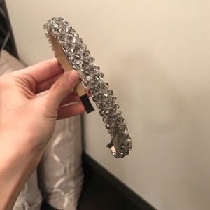 Grey Sparkle Beaded Headband